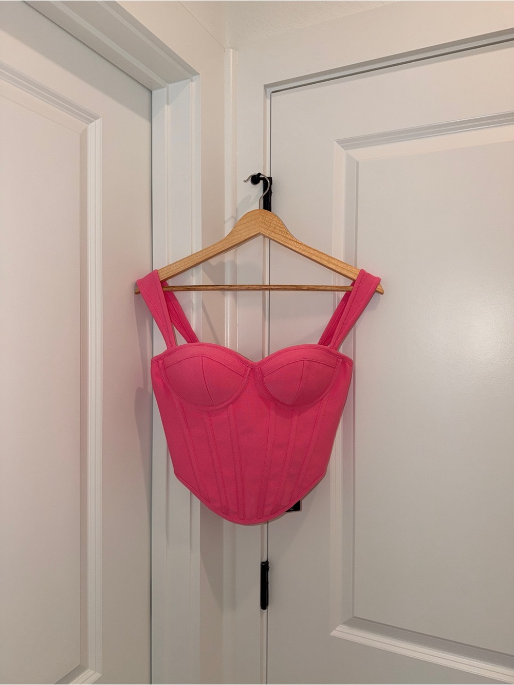 Hot Pink Structured corset top